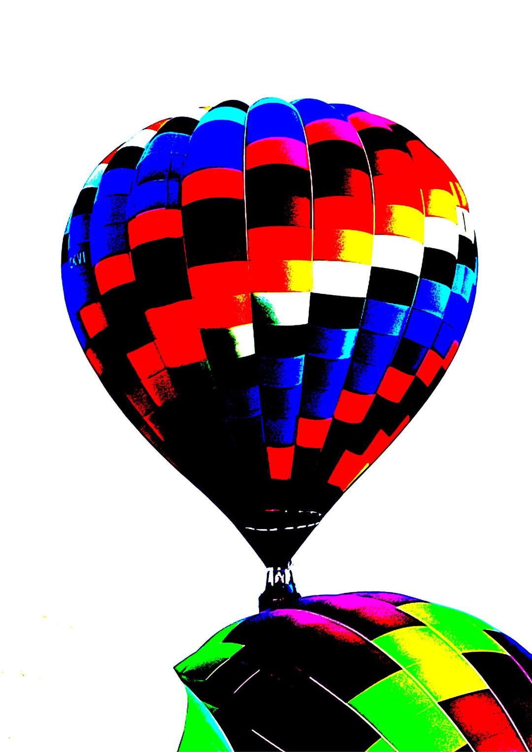 Hot Air Balloon Print | A4 | Quality Poster | Contemporary Design ...