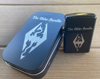 The Elder Scrolls Skyrim Black Zippo Lighter