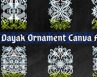 Dayak Ornament Canva Frames