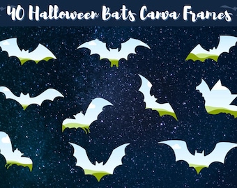 Halloween Bats Canva Frames