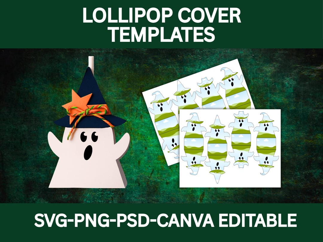 Halloween Lollipop Cover Template | Trick or Treat Favor | Canva ...