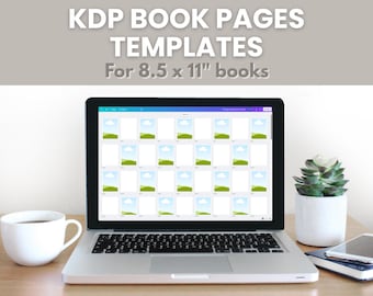 8.5x11" KDP Book Pages Template for Canva | Interior Design Template, Coloring Book Template, Low-Content Book Template