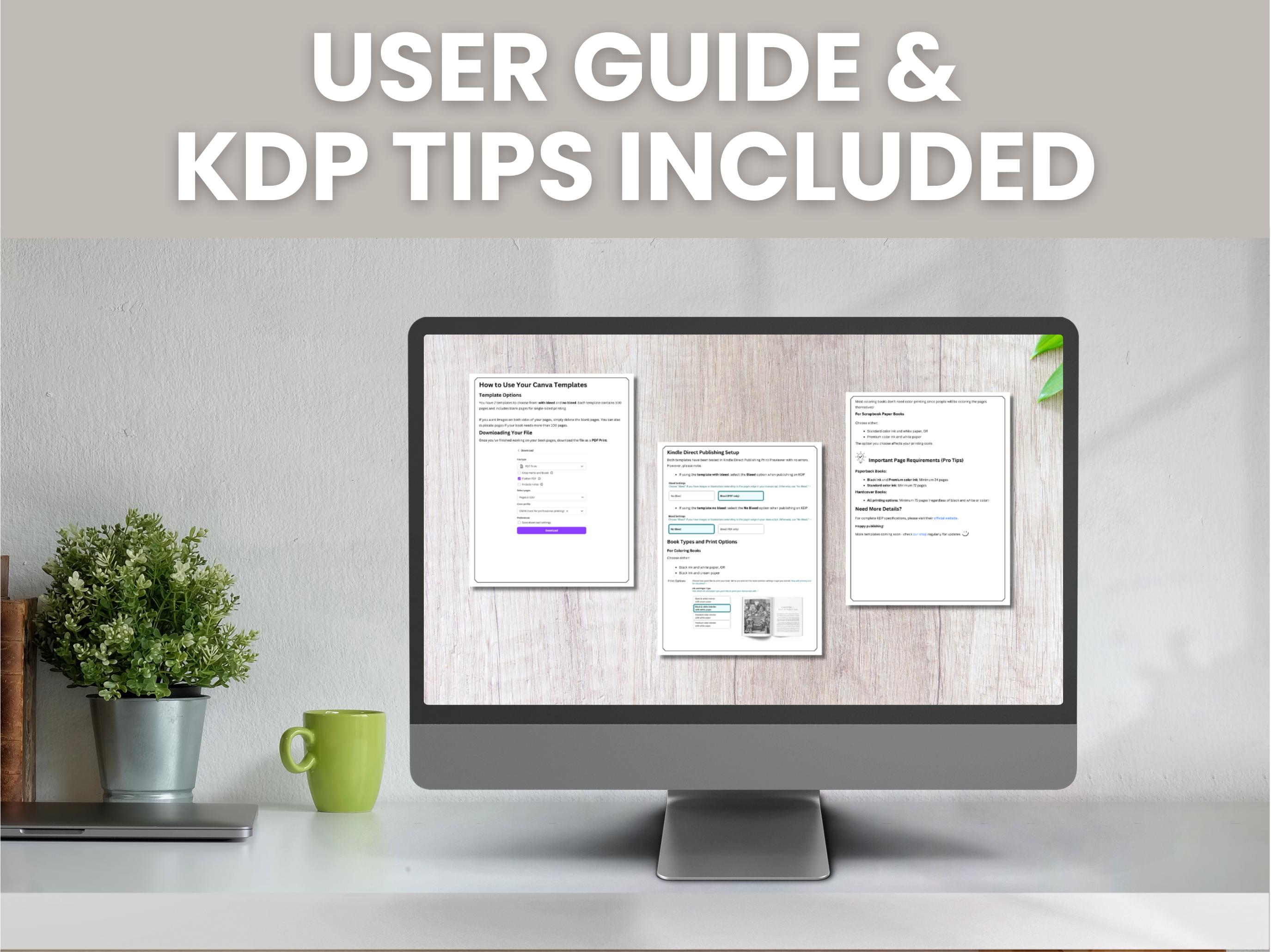8.5x11" KDP Book Pages Template for Canva | Interior Design Template ...