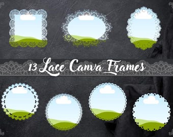 Lace Canva Frames