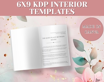 6x9" KDP Interior Templates | Ready to Edit Canva | Books up to 150 pages | Book Interior Layout | Self Publishing