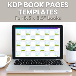 8.5x8.5&quot; KDP Book Pages Template for Canva | Interior Design Template, Coloring Book Template, Low-Content Book Template