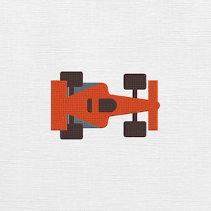 Racecar Embroidery Design: Formula 1 Car Pattern (9 Sizes, Instant Download)