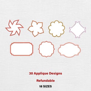 Applique Border Embroidery Designs – 30 Frame Patterns (Digital Download)