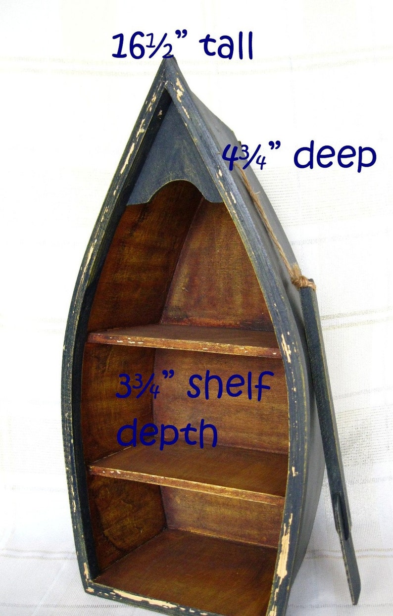 Canoe Shelf Hanging Boat Nautical Decor Small Curio coupon Etsy