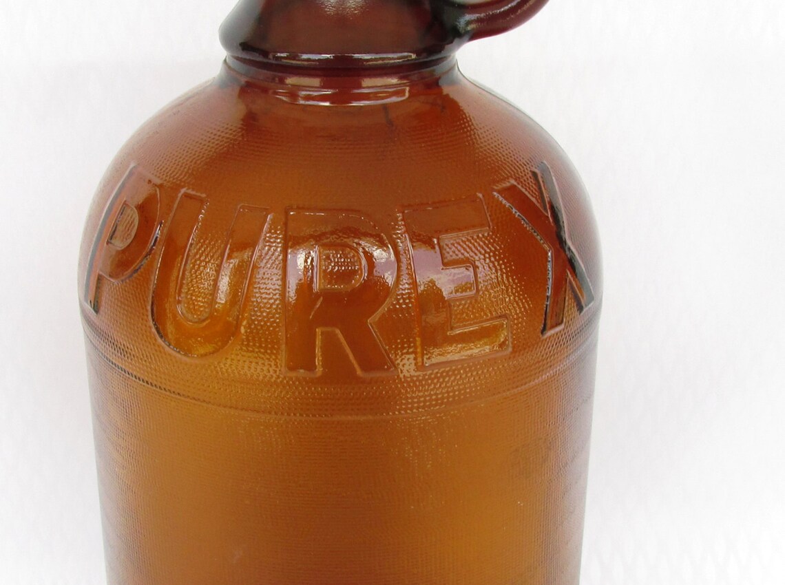 Vintage Purex Glass Bleach Bottle with Screw on Cap Half Etsy