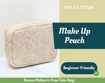 Make Up Bag Sewing Pattern | Bag Pattern | Beginner Pattern | Toiletry Bag Pattern | Sewing Pattern | PDF Sewing Pattern | Easy Bag Pattern