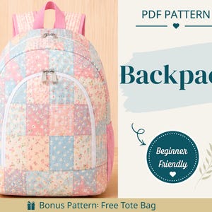 Patron de sac à dos | Patron de sac | Patron pour débutant | Patron de sac à dos facile | Patron de couture | Patron de couture PDF | Patron de sac facile