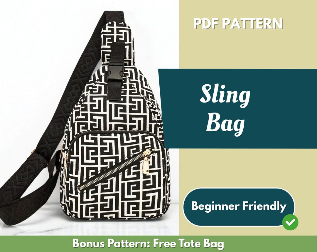 Sling Bag Sewing Pattern | Sling Bag Pattern | Beginner Pattern | Bag ...