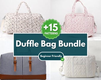 Duffle Bag Pattern | Sewing Pattern | Beginner Pattern | Bag Pattern | Large Bag Pattern | PDF Sewing Pattern | Easy Sewing Patterns