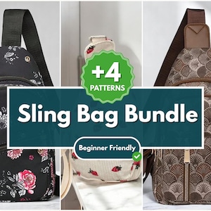 Sling Bag Pattern | Sewing Pattern | Beginner Pattern | Bag Pattern | Crossbody Bag Pattern | PDF Sewing Pattern | Easy Sewing Patterns