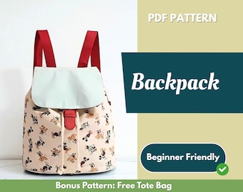 Backpack Sewing Pattern | Bag Pattern | Beginner Pattern | Easy Backpack Pattern | Sewing Pattern | PDF Sewing Pattern | Easy Bag Pattern
