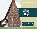 Sling Bag Sewing Pattern | Sling Bag Pattern | Beginner Pattern | Bag Pattern | Sewing Pattern | PDF Sewing Pattern | Easy Sling Bag Pattern product logo