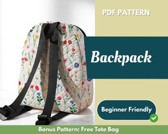 Backpack Sewing Pattern | Bag Pattern | Beginner Pattern | Easy Backpack Pattern | Sewing Pattern | PDF Sewing Pattern | Easy Bag Pattern