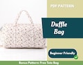 Duffle Bag Sewing Pattern | Travel Bag Pattern | Beginner Pattern | Bag Pattern | Sewing Pattern | PDF Sewing Pattern | Large Bag Pattern product logo