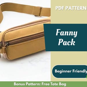 Modello di cucito per marsupio | Modello per borsa a tracolla | Modello per principianti | Modello di borsa | Modello di cucito | Modello di cucito PDF | Modello per borsa a tracolla
