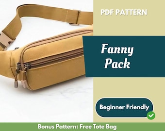 Fanny Pack Sewing Pattern | Sling Bag Pattern | Beginner Pattern | Bag Pattern | Sewing Pattern | PDF Sewing Pattern | Crossbody Bag Pattern