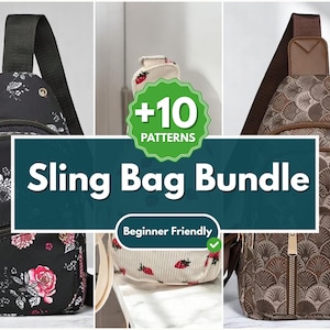Patron de sac bandoulière | Patron de couture | Patron pour débutant | Patron de sac | Patron de sac bandoulière | Patron de couture PDF | Patrons de couture faciles