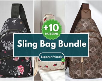 Sling Bag Pattern | Sewing Pattern | Beginner Pattern | Bag Pattern | Crossbody Bag Pattern | PDF Sewing Pattern | Easy Sewing Patterns