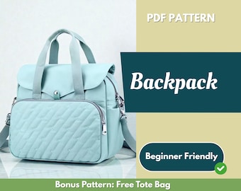 Backpack Sewing Pattern | Bag Pattern | Beginner Pattern | Diaper Backpack Pattern | Sewing Pattern | PDF Sewing Pattern | Diaper Bag