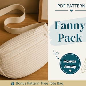 Fanny Pack Sewing Pattern | Sling Bag Pattern | Beginner Pattern | Bag Pattern | Sewing Pattern | PDF Sewing Pattern | Crossbody Bag Pattern