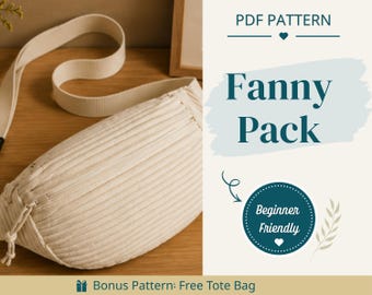 Fanny Pack Sewing Pattern | Sling Bag Pattern | Beginner Pattern | Bag Pattern | Sewing Pattern | PDF Sewing Pattern | Crossbody Bag Pattern