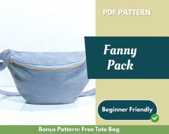 Fanny Pack Sewing Pattern | Sling Bag Pattern | Beginner Pattern | Bag Pattern | Sewing Pattern | PDF Sewing Pattern | Crossbody Bag Pattern