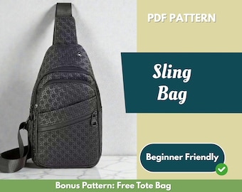 Sling Bag Sewing Pattern | Sling Bag Pattern | Beginner Pattern | Bag Pattern | Sewing Pattern | PDF Sewing Pattern | Easy Sling Bag Pattern