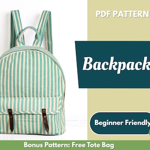 Backpack Sewing Pattern | Bag Pattern | Beginner Pattern | Easy Backpack Pattern | Sewing Pattern | PDF Sewing Pattern | Easy Bag Pattern