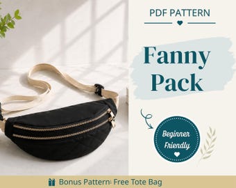 Fanny Pack Sewing Pattern | Sling Bag Pattern | Beginner Pattern | Bag Pattern | Sewing Pattern | PDF Sewing Pattern | Crossbody Bag Pattern