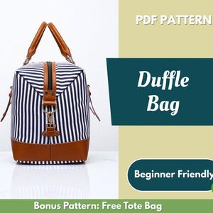 Schnittmuster für Reisetasche | Schnittmuster für Reisetasche | Schnittmuster für Anfänger | Schnittmuster für Tasche | Schnittmuster | PDF-Schnittmuster | Schnittmuster für große Tasche