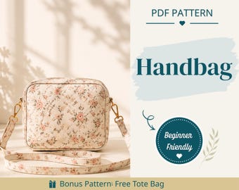 Handbag Sewing Pattern | Sling Bag Pattern | Beginner Pattern | Crossbody Bag Pattern | Sewing Pattern | PDF Sewing Pattern | Easy Pattern