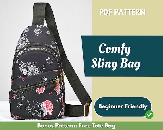 Sling Bag Sewing Pattern | Sling Bag Pattern | Beginner Pattern | Bag Pattern | Sewing Pattern | PDF Sewing Pattern | Easy Sling Bag Pattern