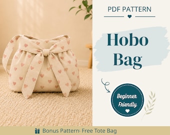 Hobo Bag Sewing Pattern | Sling Bag Pattern | Beginner Pattern | Crossbody Bag Pattern | Sewing Pattern | PDF Sewing Pattern | Easy Pattern