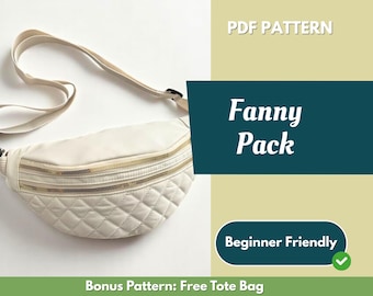 Fanny Pack Sewing Pattern | Sling Bag Pattern | Beginner Pattern | Bag Pattern | Sewing Pattern | PDF Sewing Pattern | Crossbody Bag Pattern