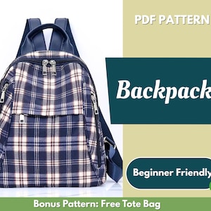 Backpack Sewing Pattern | Bag Pattern | Beginner Pattern | Easy Backpack Pattern | Sewing Pattern | PDF Sewing Pattern | Easy Bag Pattern