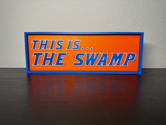 Florida Gators Ben Hill Griffin Stadium This is the Swamp 3D Replica Signage Display for Desk Shelf Office or Man Cave