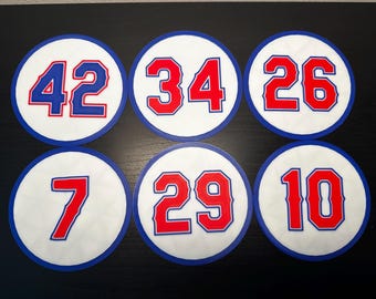 Texas Rangers Retired Numbers Replica Display, Baseball Fan Gift