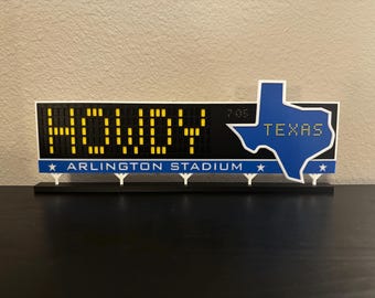 Texas Rangers Howdy Arlington Stadium Scoreboard Replica Display Stand