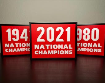 Georgia Bulldogs National Championship Banners: 1942, 1980, 2021, 2022
