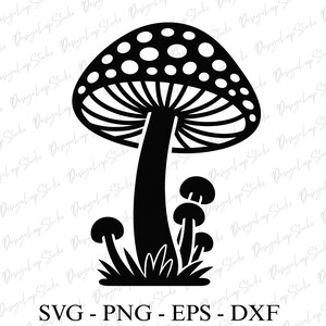 Mushroom Svg, Fungus Svg,  Vegetable Svg, Cute Mushroom Svg, Plant Svg, Cut File for Cricut, Silhouette, Mushroom Clipart SVG, Fungi Svg