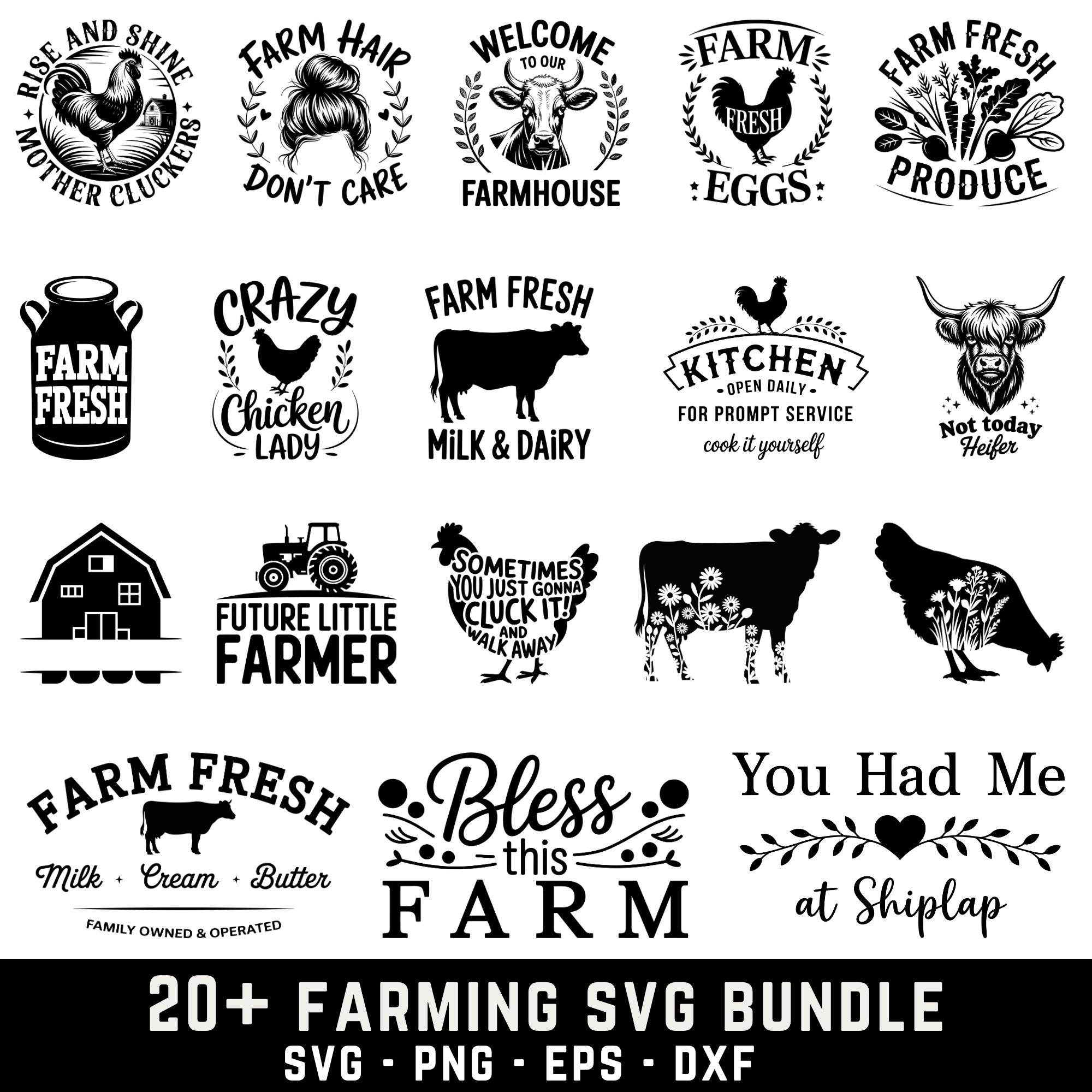 Compass Farm Svg Farm Life SVG, Farming Svg, Farm Animal Svg, Cut Files for Cricut, Farm ...