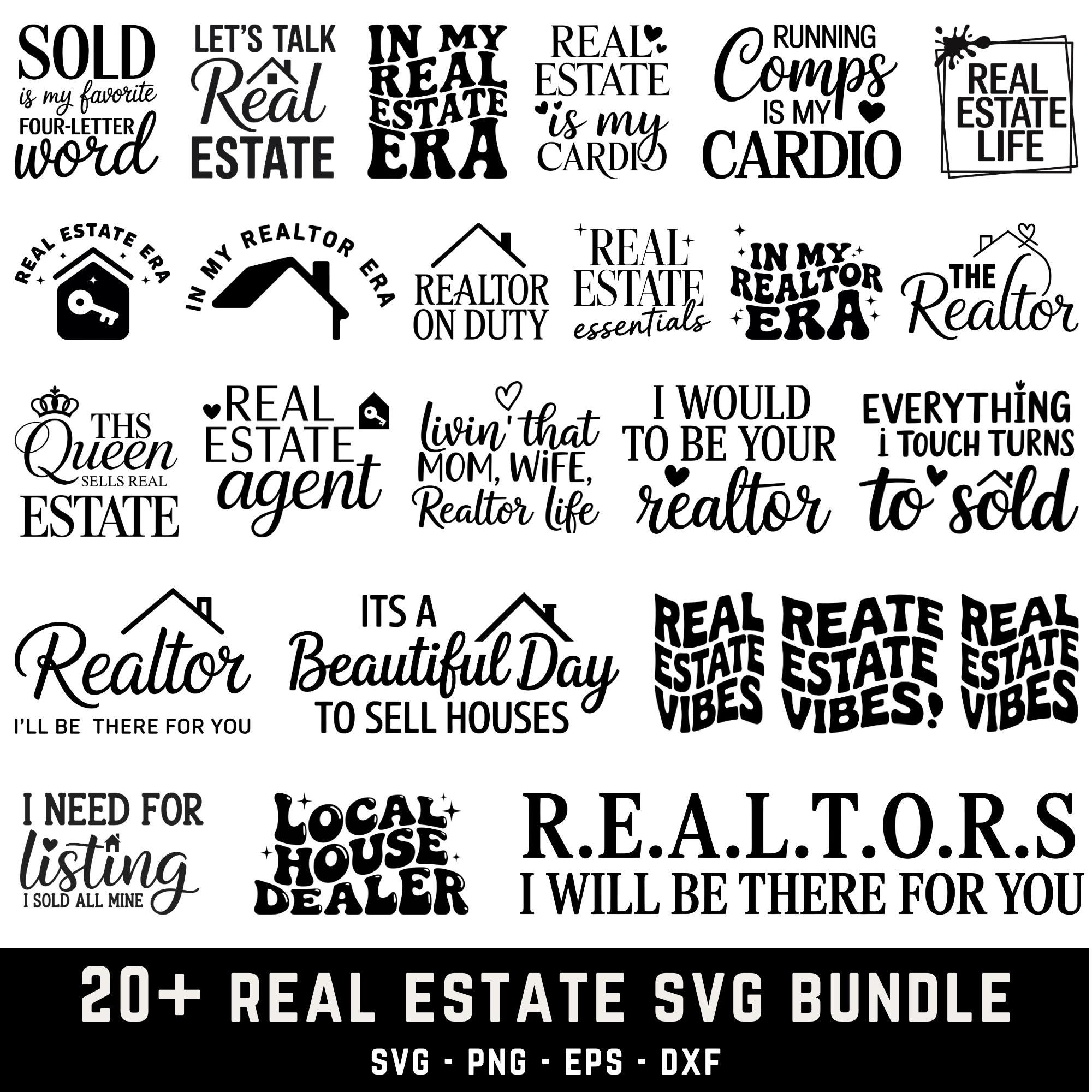 Real Estate SVG Bundle| Real Estate Svg, Bundle| Realtor Svg, Real ...