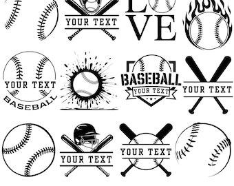Baseball SVG Bundle, Shirt Cut File, Monogram Designs, Baseball team svg, Personalized Svg, School Spirit Svg, Baseball Shirt Svg, Cricut