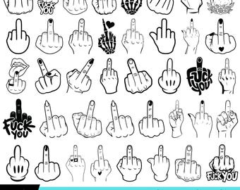 Mittelfinger-Svg-Bundle, Mittelfinger-Schnittdatei für Circut, Mittelfinger-Clipart, Skelettmittelfinger-Svg, Fingerzeichen-Svg, Png, Eps, Dxf