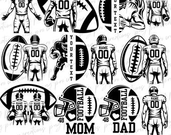 Custom Football player Svg, Football svg,Football player svg,Football mom svg, Football Name Svg, football team svg,two football players svg